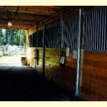 Inside the barn